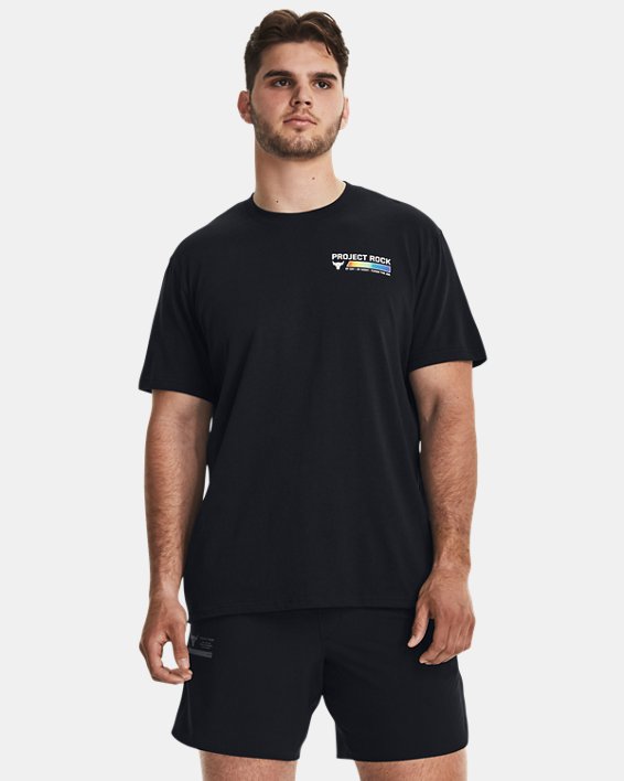 Men's Project Rock Thermal Bull Heavyweight Short Sleeve in Black image number 0